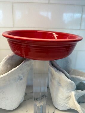 Fiesta Homer Laughlin scarlet red 7 in coupe bowl